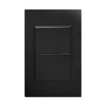 APL-302 - PLACA NEGRA 1 APAGADOR DE 2 INTERRUPTORES 3 VÍAS